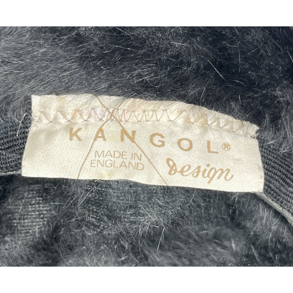 Vintage Kangol Design Fur Bucket Hat Womens OS Black Ribbon Made England - Picture 5 of 7